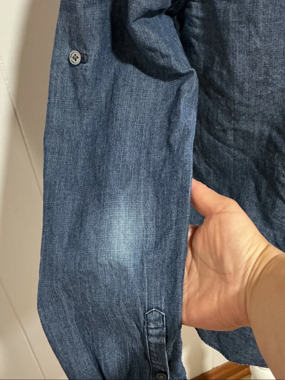 J. Crew Dark Denim Button-Up Shirt